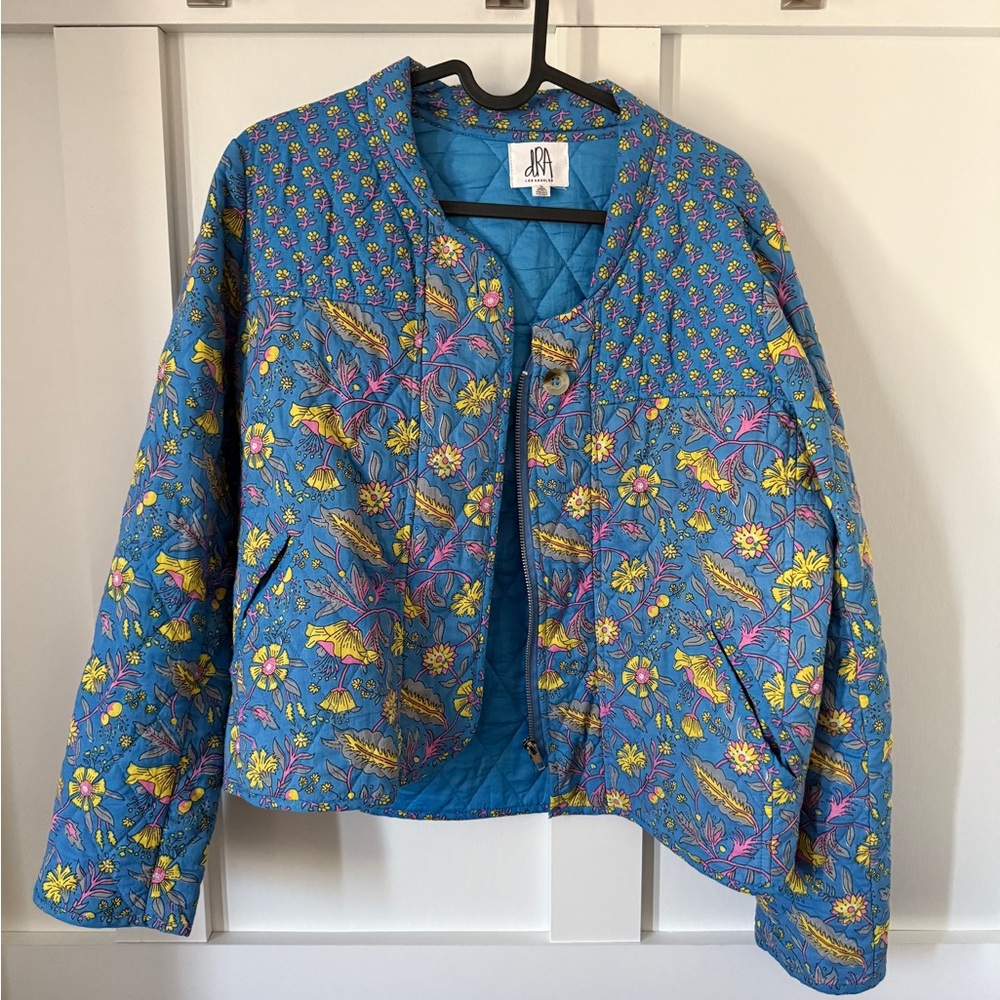 2/9
Anthropologie dRA Los Angeles Floral Blue Jacket Size Small
